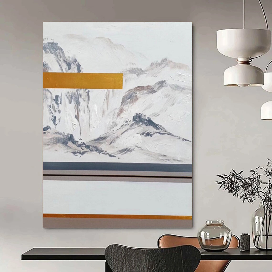 Vast - Extent Hand - Painted Textured Custom Abstract Creation for Bedroom and Hotel DTP045