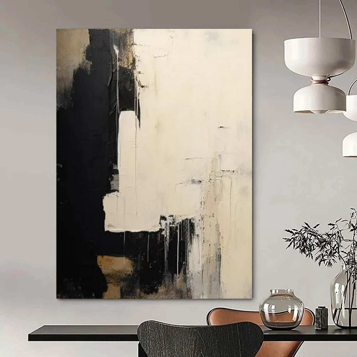 Massive-Scale Hand-Painted Abstract Canvases for Bedroom & Hotel LargeART2362