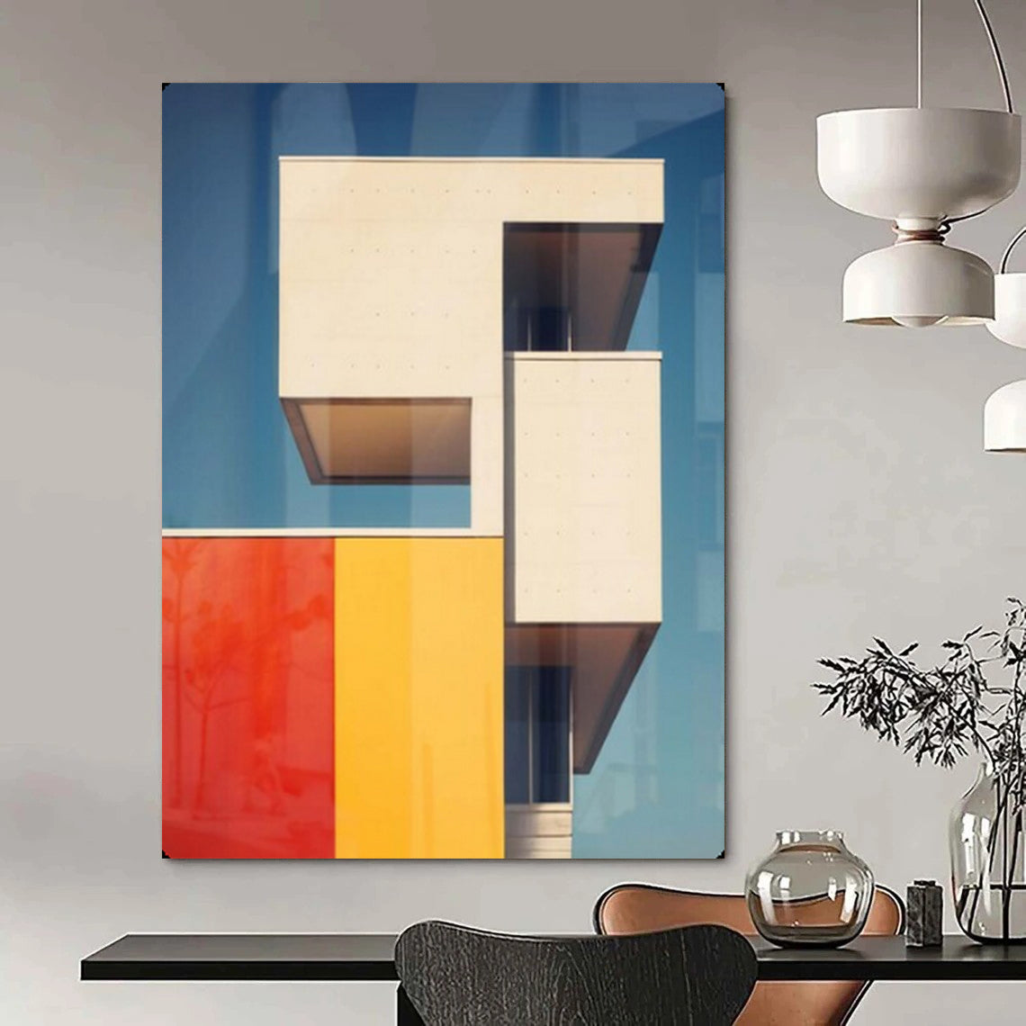 Custom-Handled Textured Abstract Mural for Entryway & Hotel Lobby LargeART2173