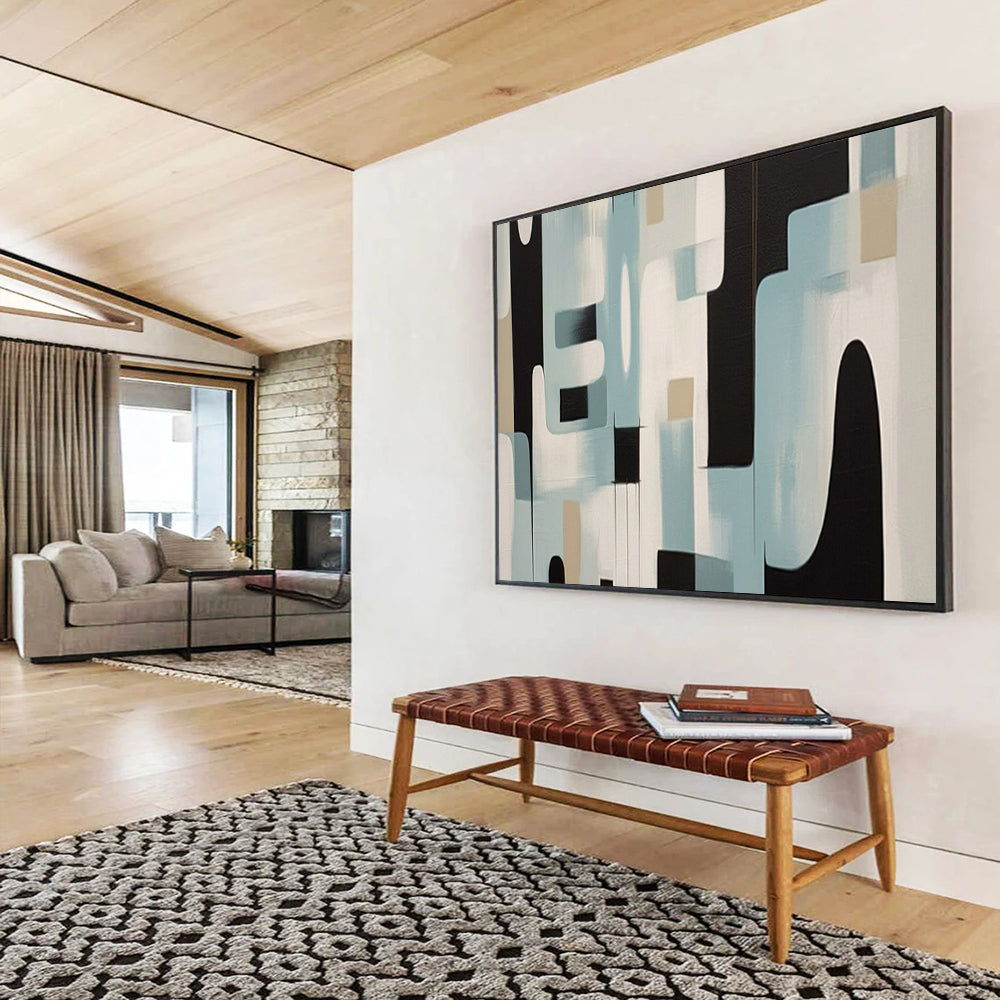 Sleek Abstract Wall Art for Office & Dining Room LargeART1711