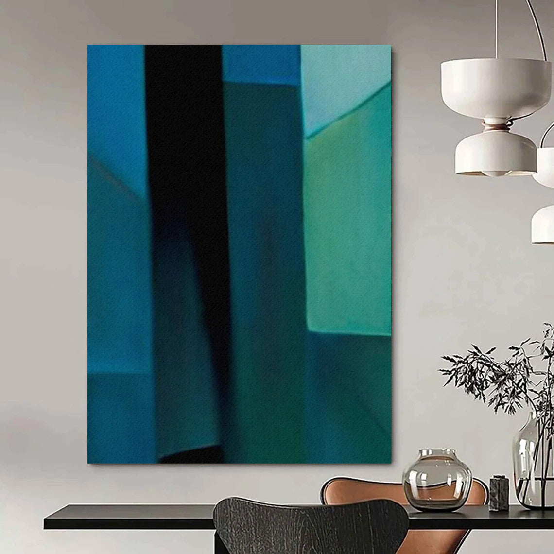 Enormous-Sized Hand-Painted Abstract Installations for Living Room & Home Library LargeART2256