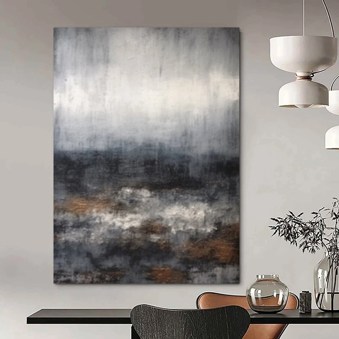 Handmade Big-Size Abstract Art for Living Room & Hallway DTP368