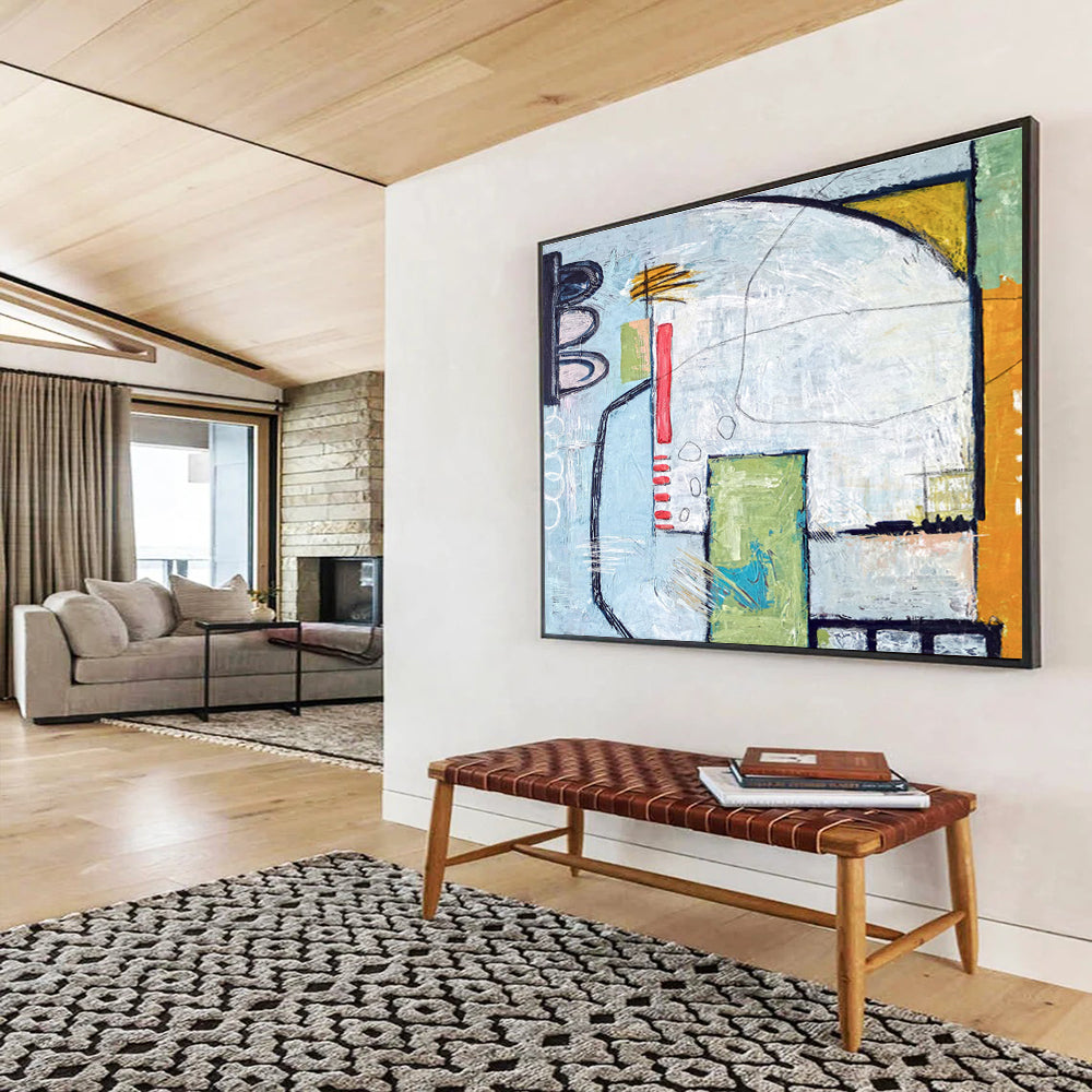 Vast Hand - Painted Abstract Mural for Hallway & Living Room DKH542