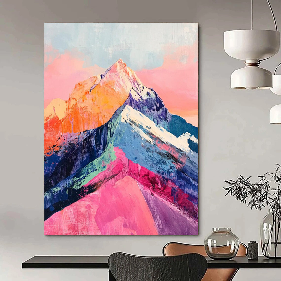 Handmade Big-Scale Abstract Art: Textured Wonders for Bar & Entryway DTP283