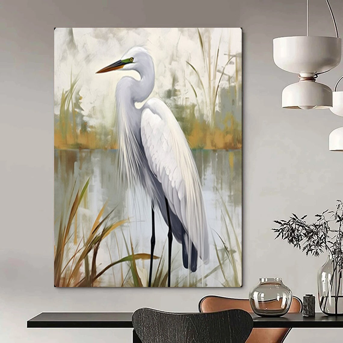 Hand-Painted Large-Scale Textured Abstract Wall Art for Dining Room & Entryway LargeART2127