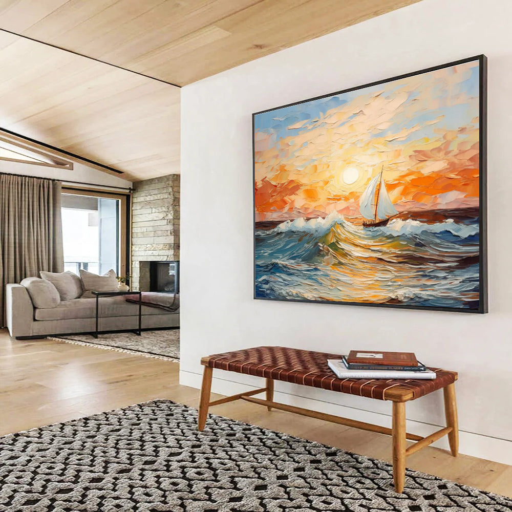 Massive Hand - Painted Textured Abstract Artwork for Office & Hallway DKH625