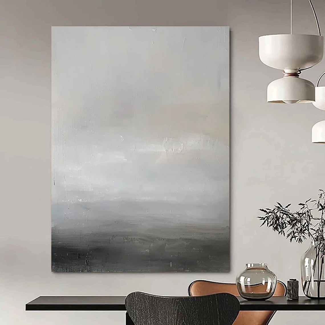 Extended - Dimension Hand - Painted Custom Abstract Canvas for Bedroom and Hallway DTP064