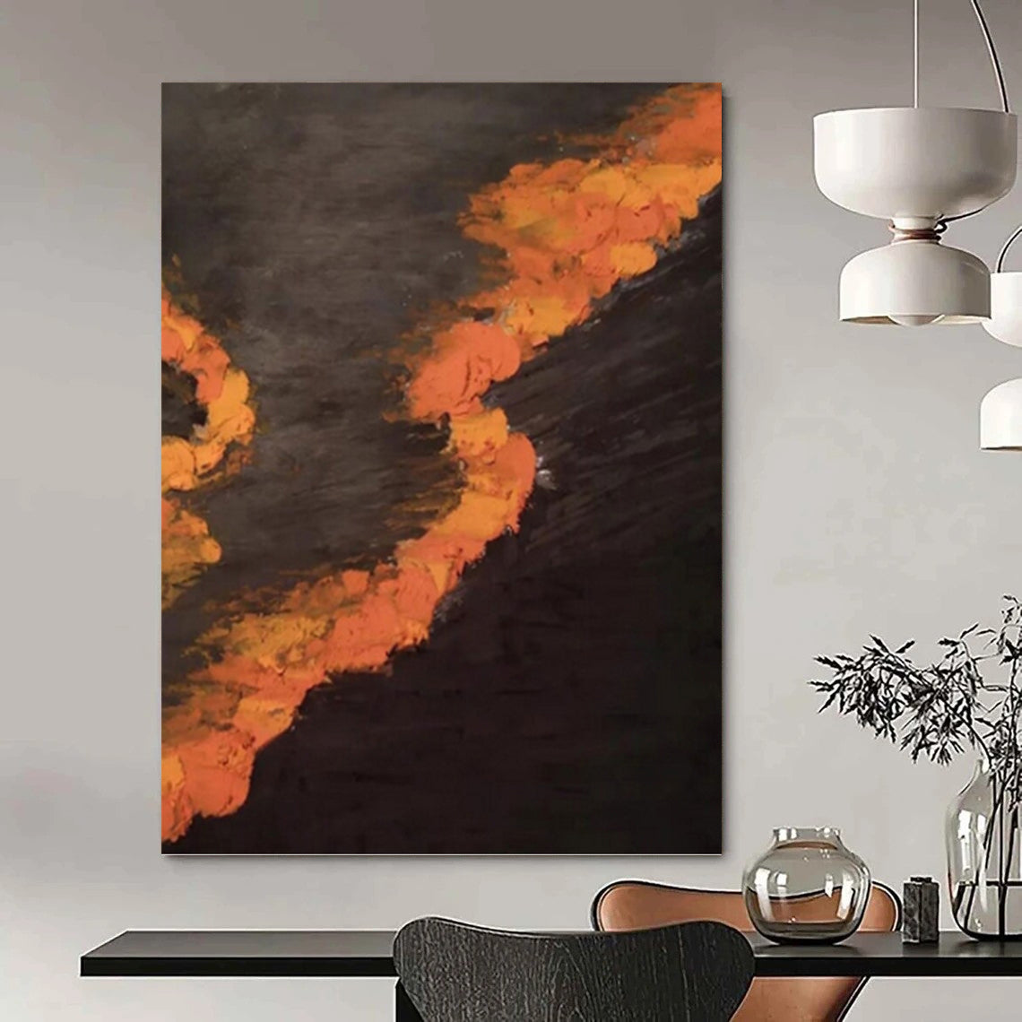 Rustic Textured Abstract Wall Art for Bedroom & Entryway DKH0961