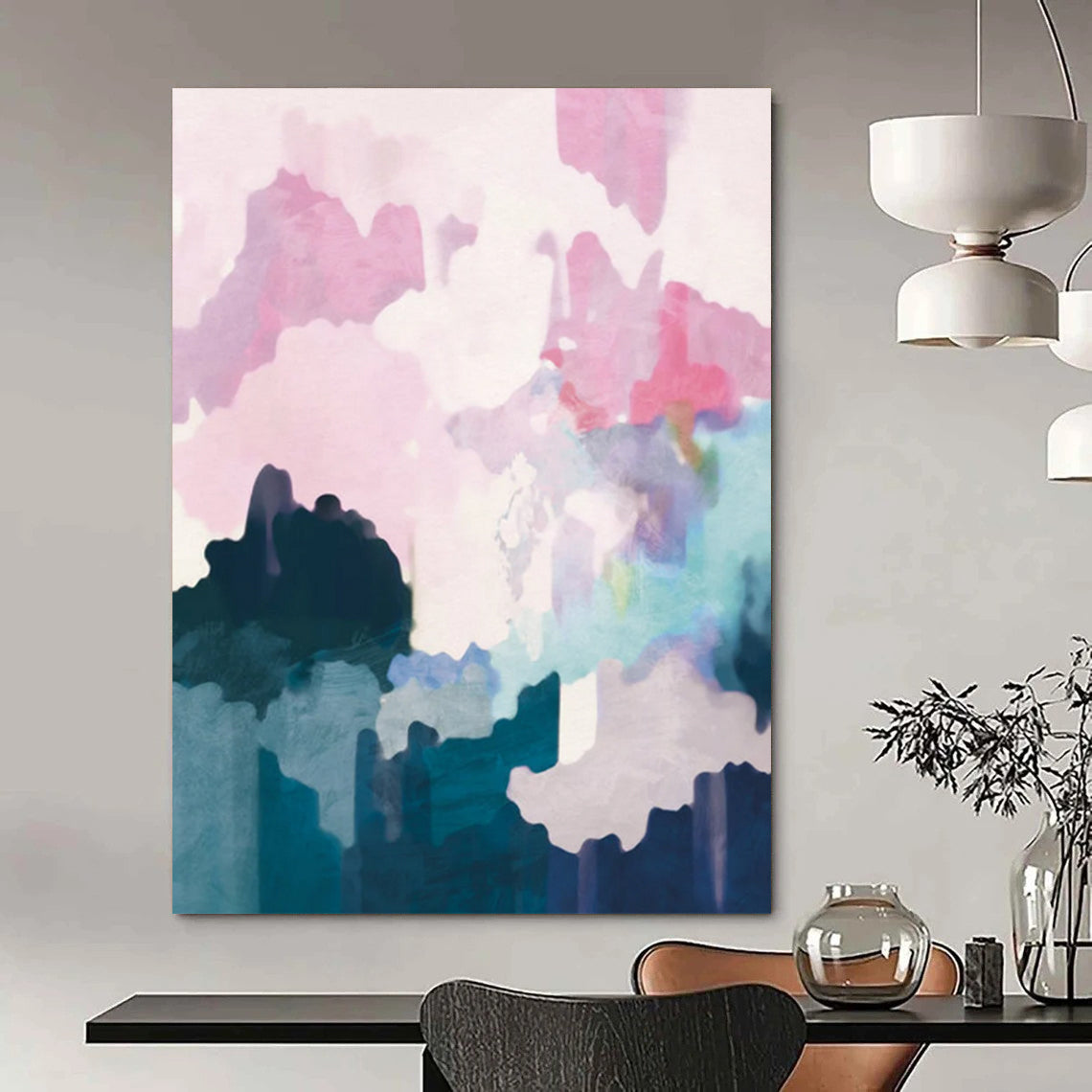 Handmade Large-Scale Abstract Art: Textures for Dining Room & Entryway DTP235