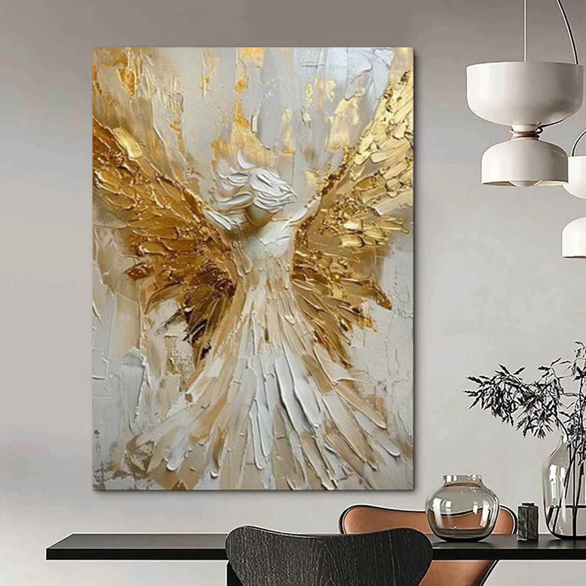 Hand-Painted Bespoke Abstract Canvas for Office & Entryway LargeART1908