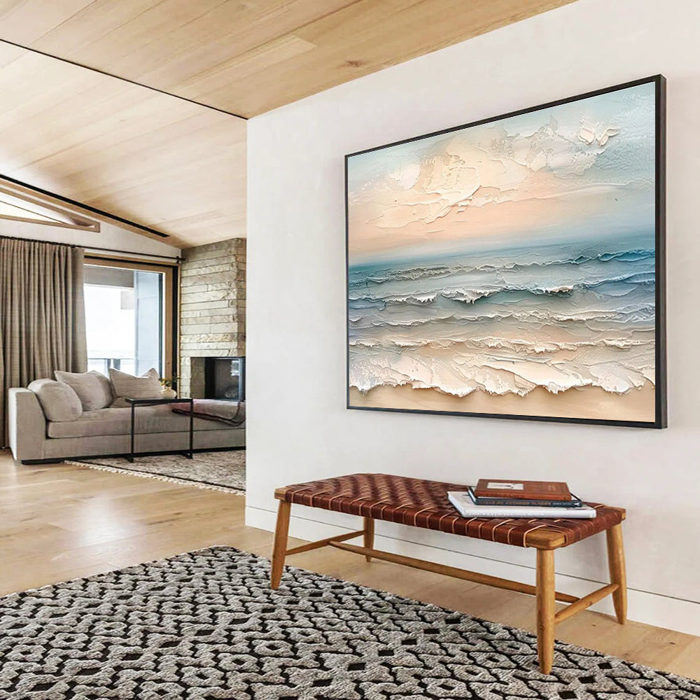 Vast - Scale Original Hand - Painted Textured Abstract Canvas for Impactful Design DKH795