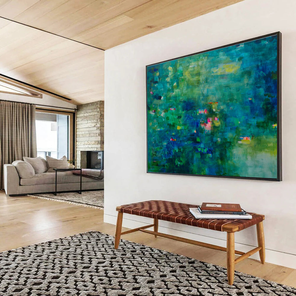 Tailored Large Abstract Wall Decor for Senior Living Community DKH037