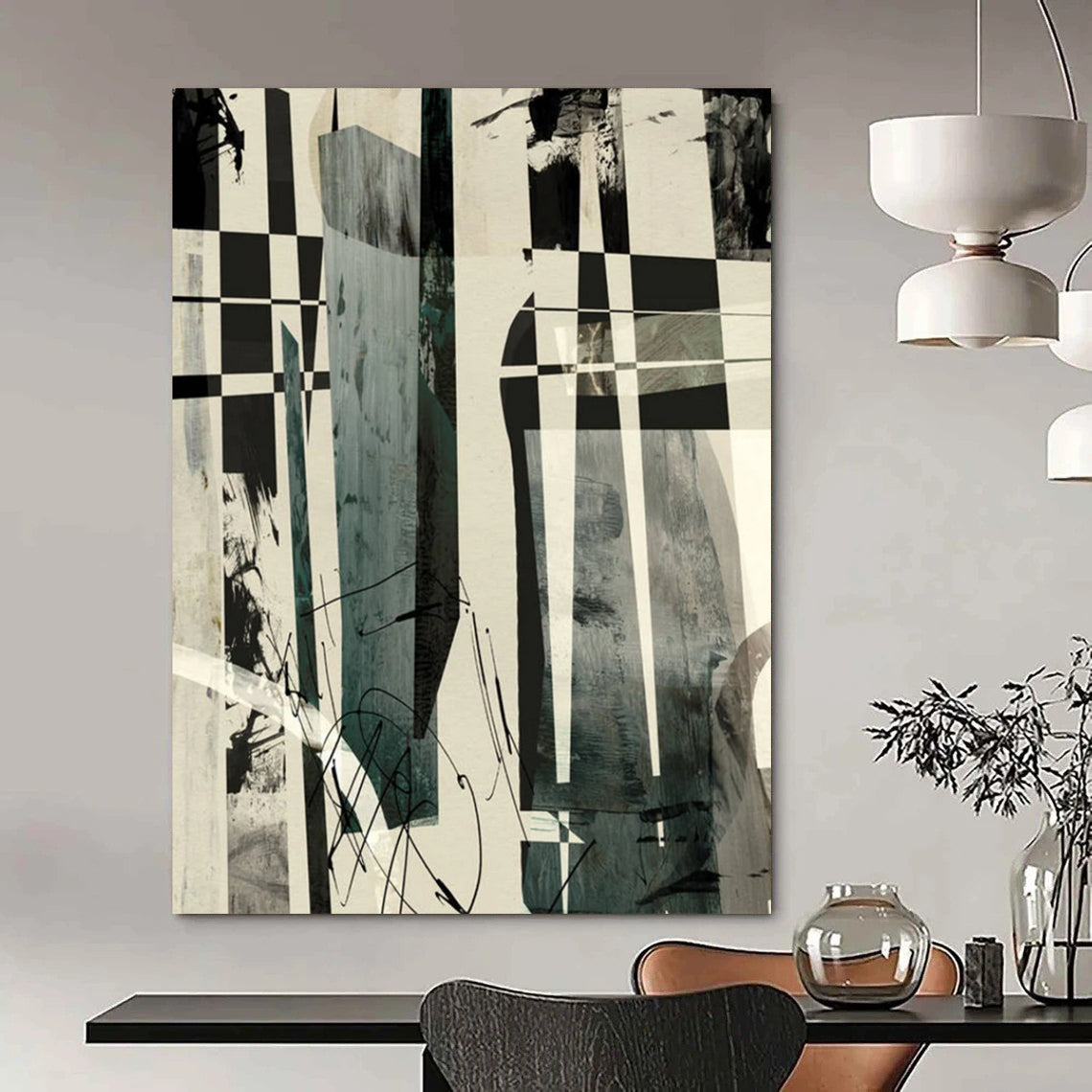 Large Custom Abstract Paintings: Textured Masterpieces for Living Room & Hallway DTP218