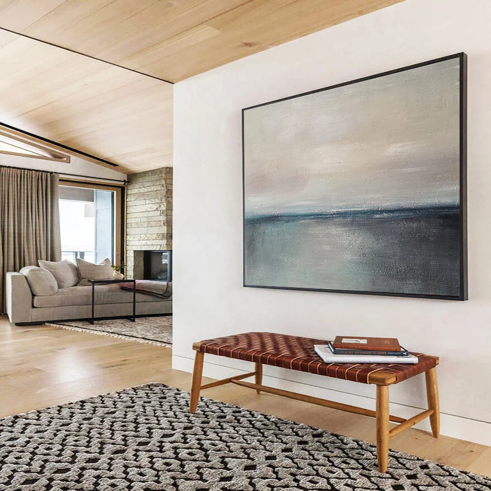 Minimalist Sea Horizon - Elegant Living Room Sophistication DLZ028