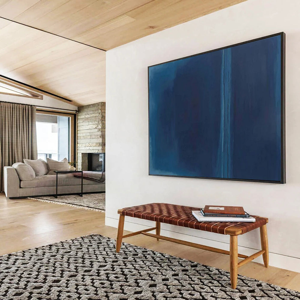 Vast-Scale Hand-Painted Abstract Canvases for Hotel Lobby & Entryway LargeART1495
