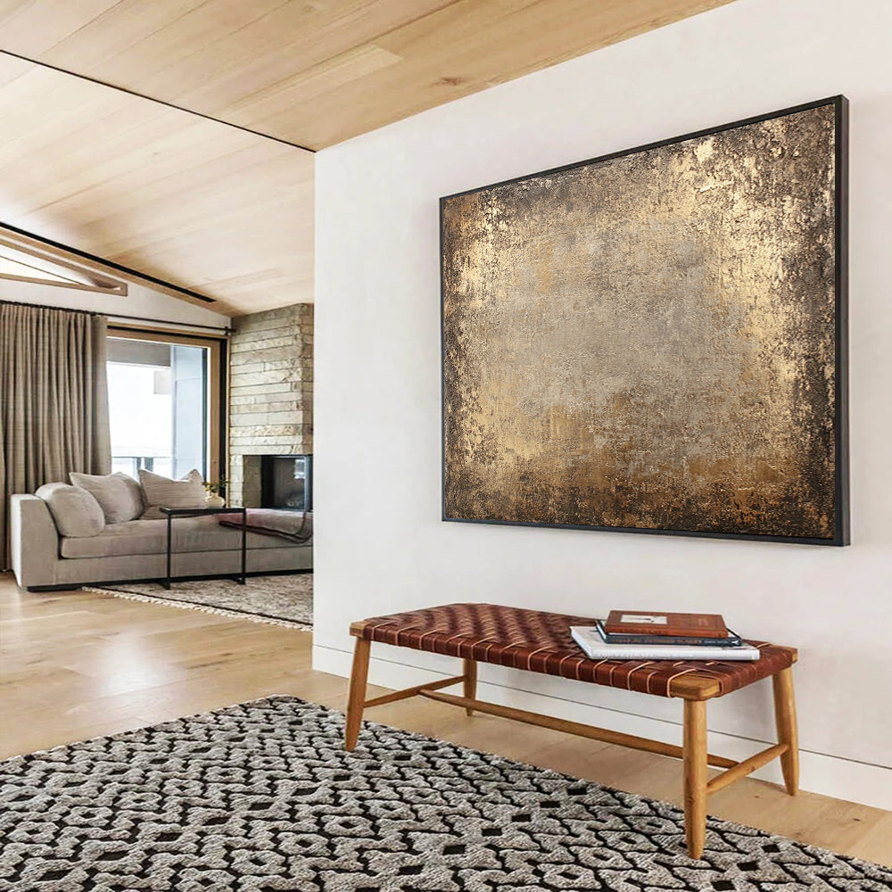 “Earthy Textured Background” - Brown, Gray, Textural Abstract Painting On Canvas HB0694