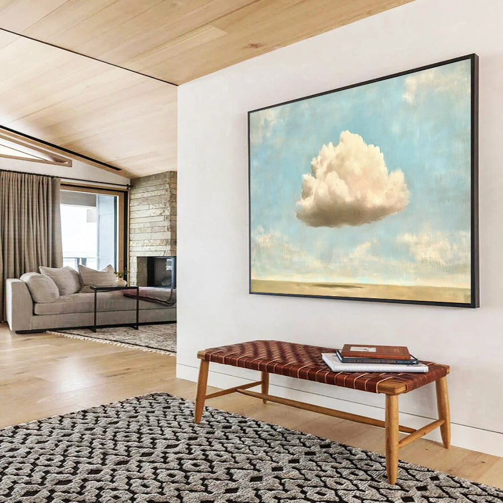 “Lonely Cloud” - Blue, White, Cloud, Landscape Painting On Canvas HB0753