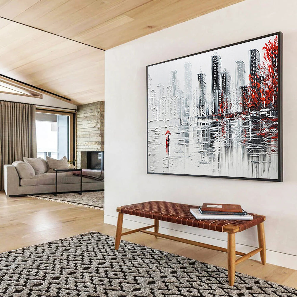 Energetic Large Abstract Canvas for Living Room & Hotel Suite DKH886