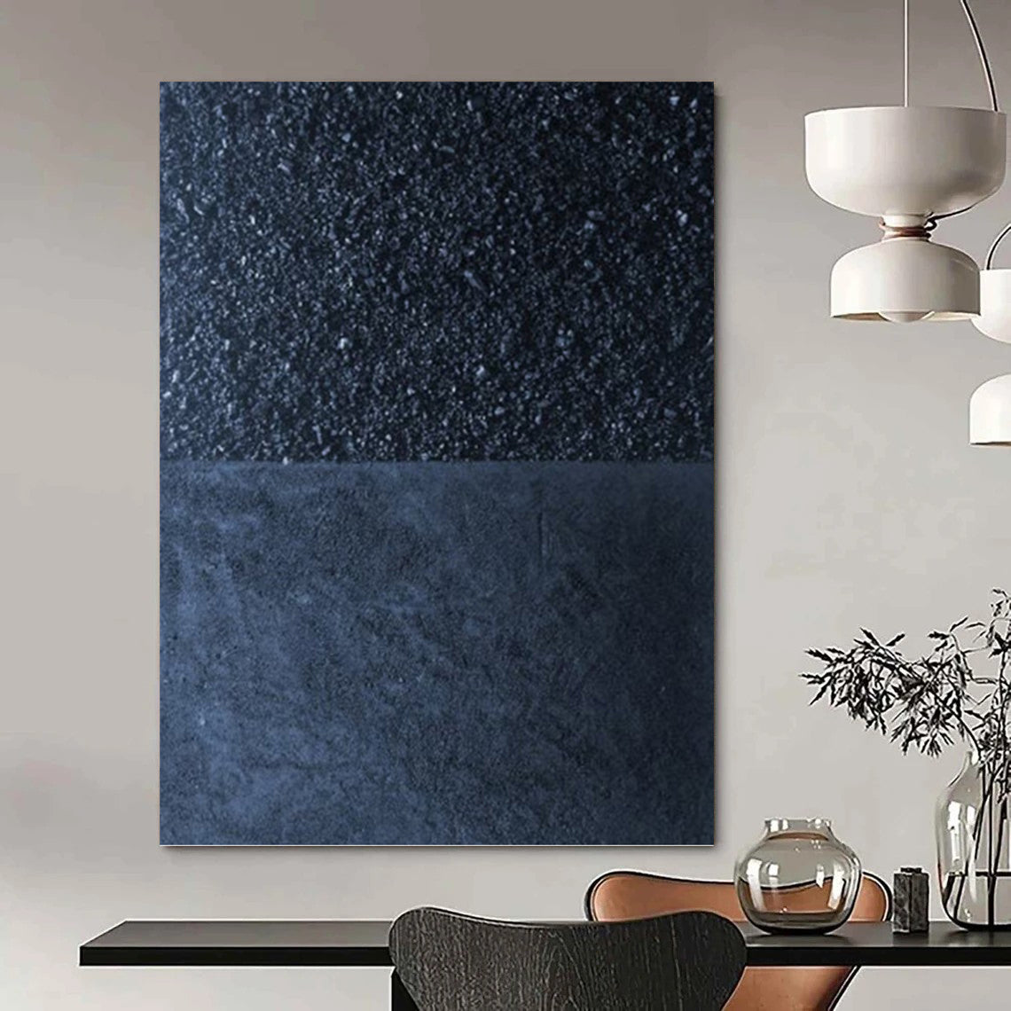 Dramatically Vast Hand - Painted Textured Abstract Mural for Theater & Performance Venue DKH1247
