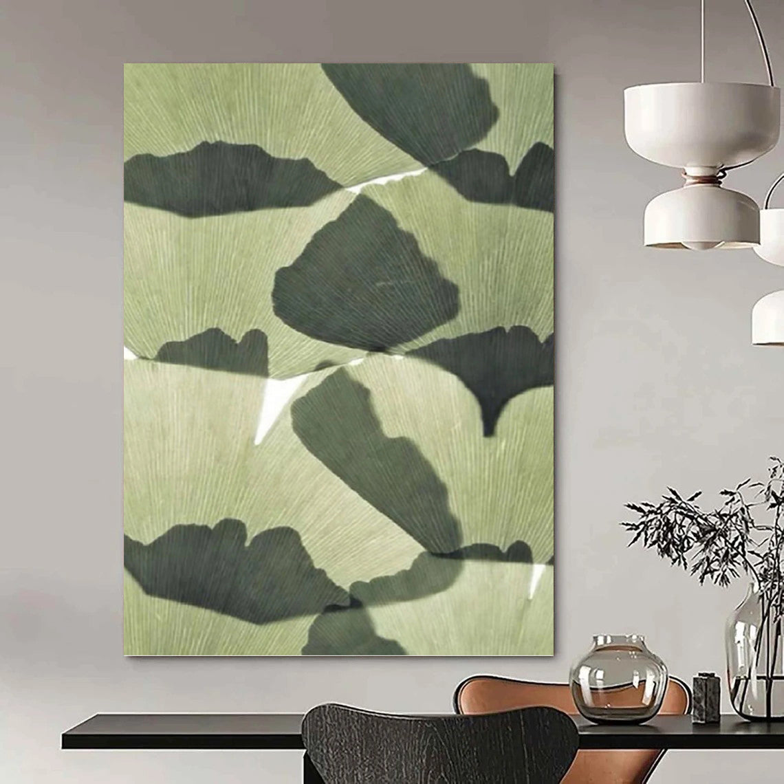 Elegant Hand - Painted Textured Canvas Abstract for Hotel Lobby & Entryway DKH1070
