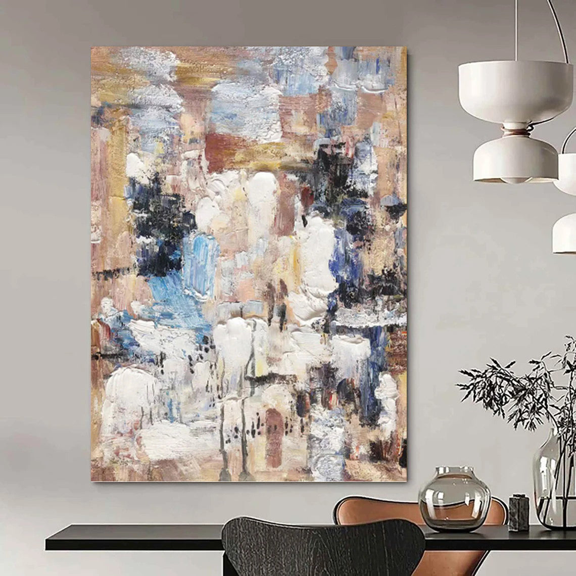 Quirky Hand - Painted Textured Abstract for Bedroom & Hallway DKH1303