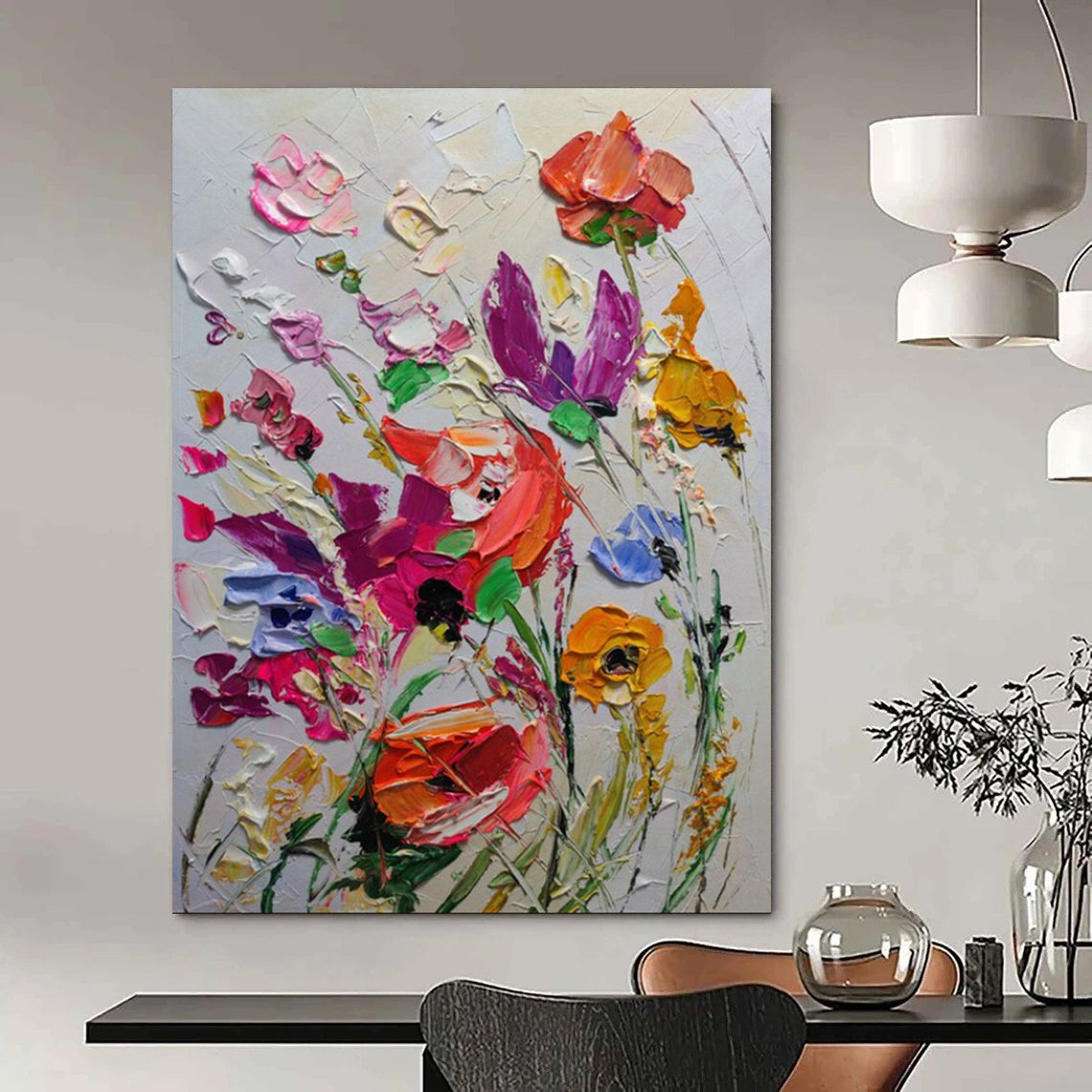 Large Custom Abstract Paintings: Hand-Painted Textures for Bar & Hotel DTP265
