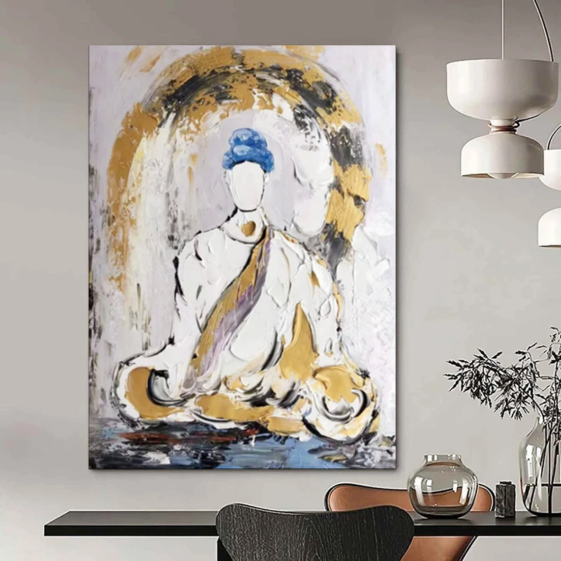 Large-Scale Textured Abstract Wall Mural for Bar & Hotel Lobby LargeART2098