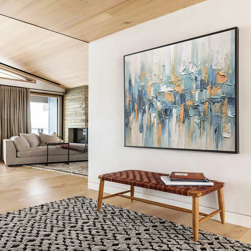 Vast Hand - Painted Textured Abstract Canvas for Interior Statement - Making DKH685