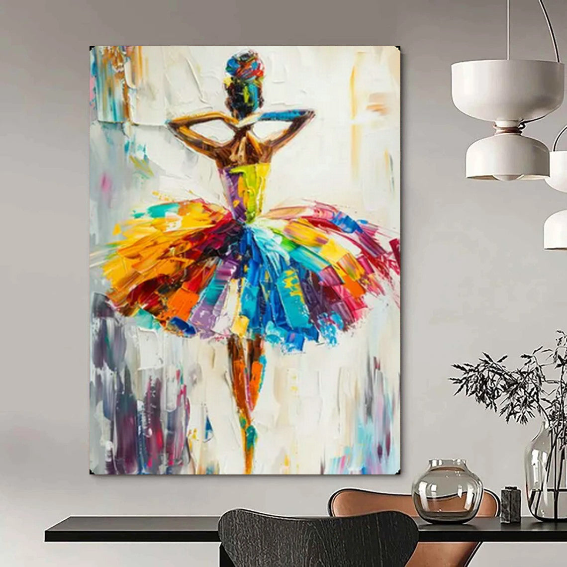 Large-Scale Textured Abstract Wall Art for Dining Room & Library LargeART2118