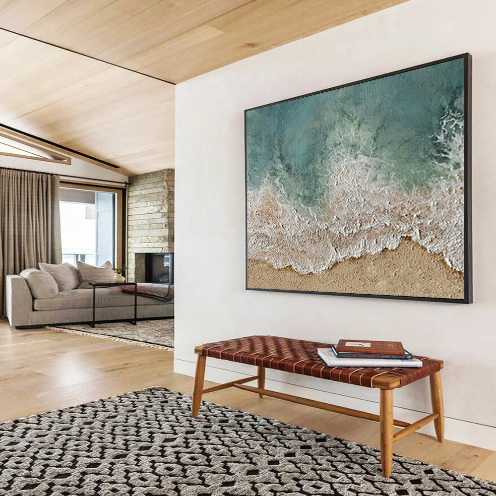 Aerial Beach View - Coastal Living Room or Bedroom Art DLZ252