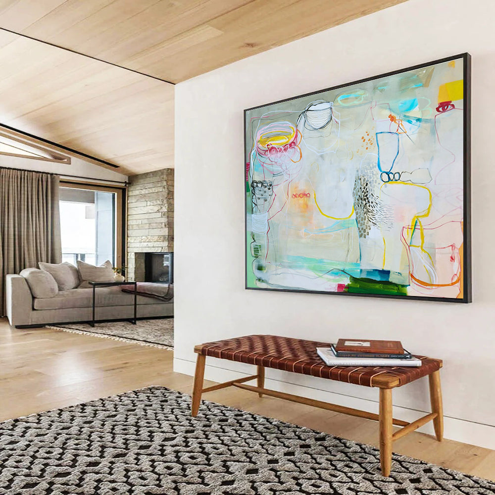 Made - to - Measure Abstract Painting for Bedroom & Bar DKH071