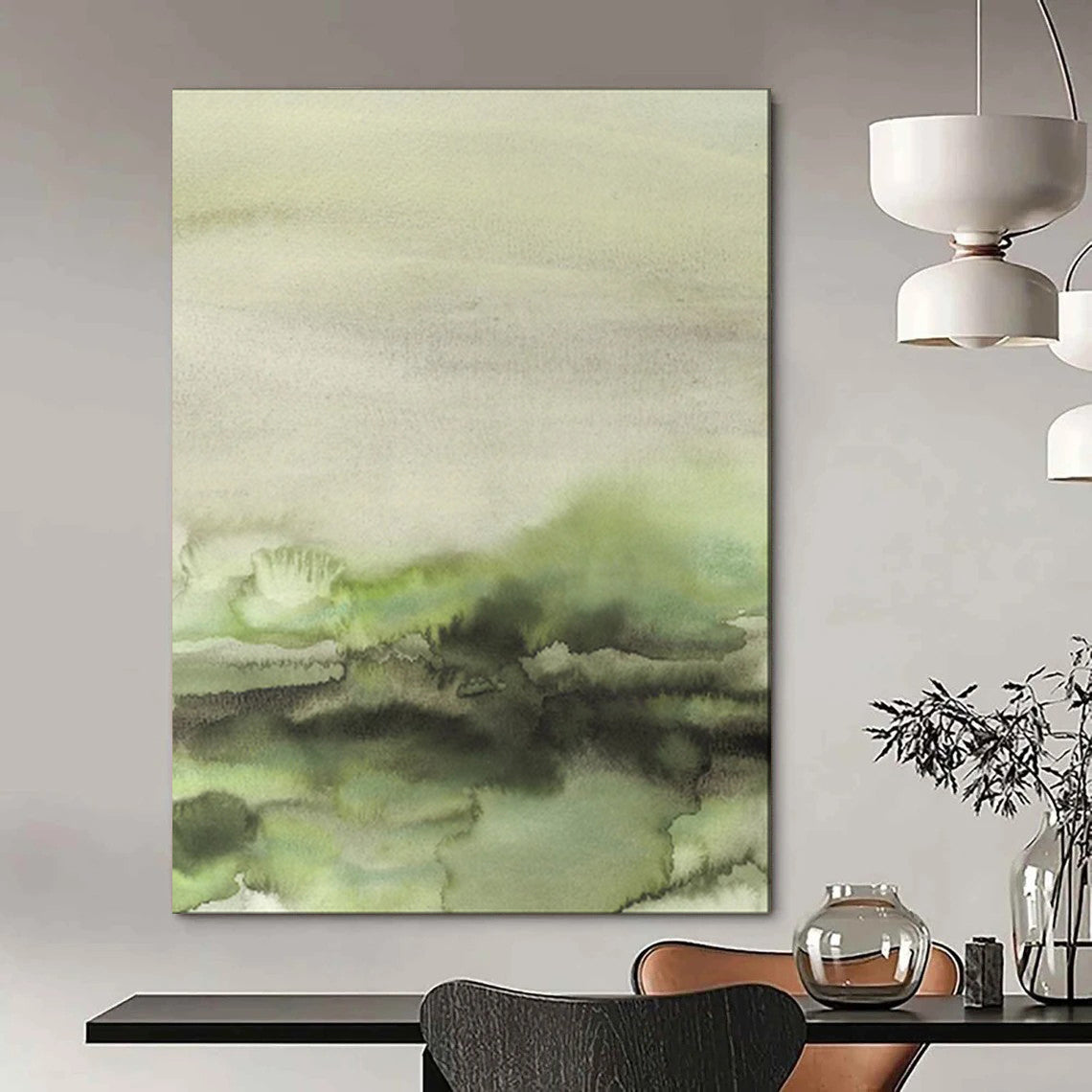 Elegant & Refined Hand-Painted Bespoke Abstract Painting for Bedroom & Hotel LargeART1965