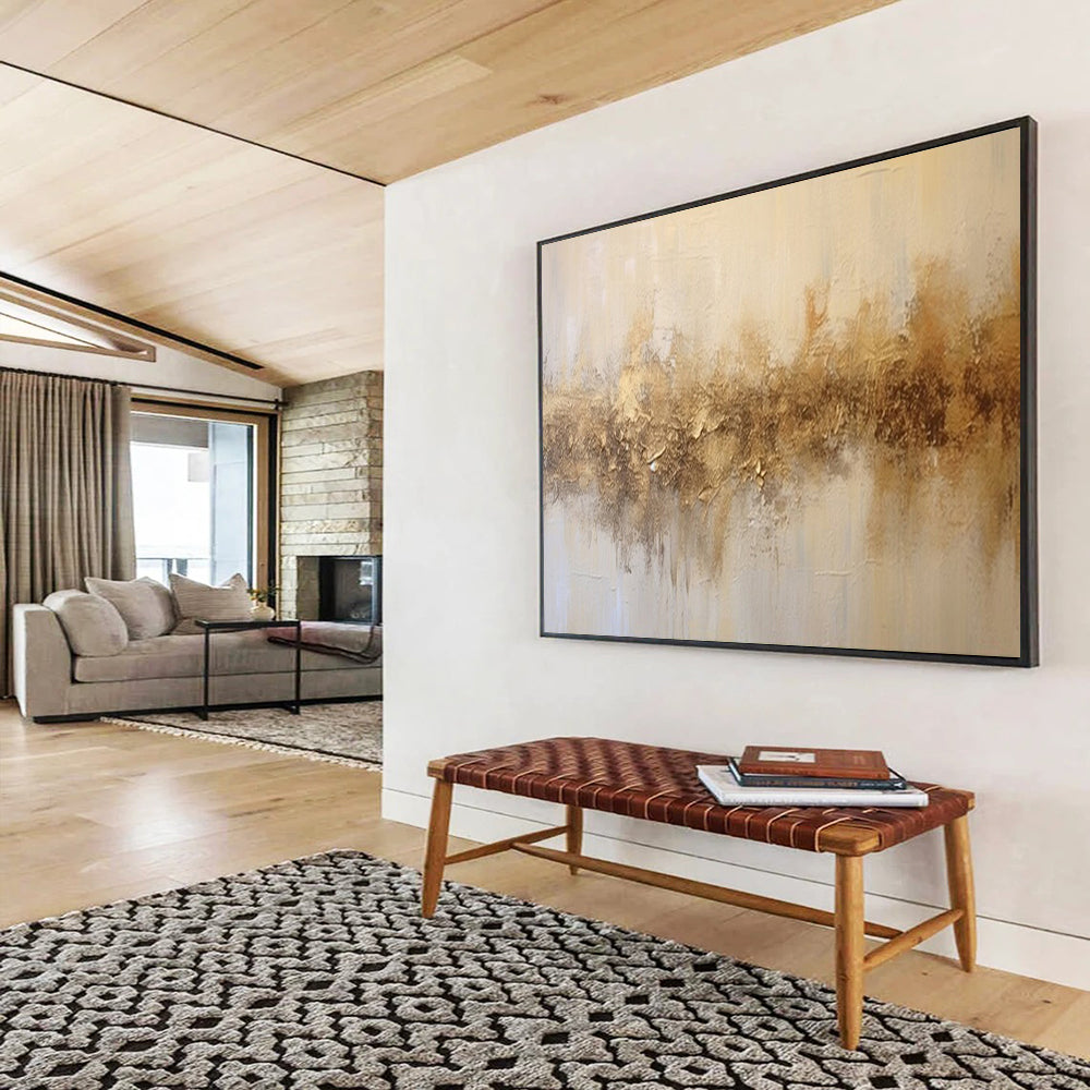 Massive Hand-Painted Abstract Canvases for Dining Room & Office LargeART1538