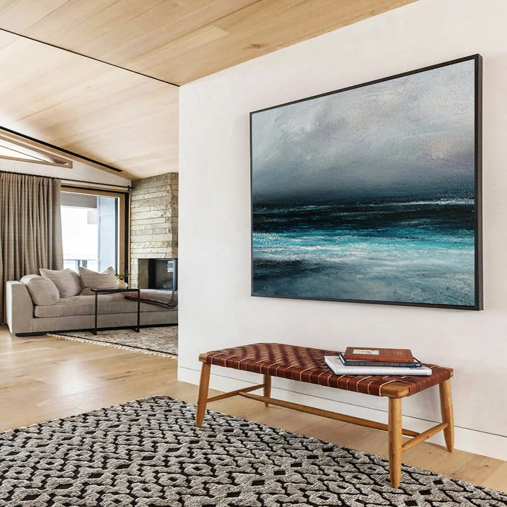 Moody Sea & Sky - Dramatic Living Room Drama DLZ035