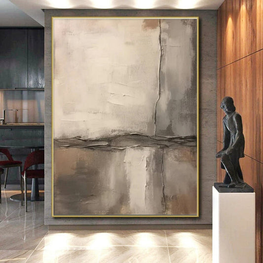 Monumental Abstract Canvas for Nursery Changing Table Wall