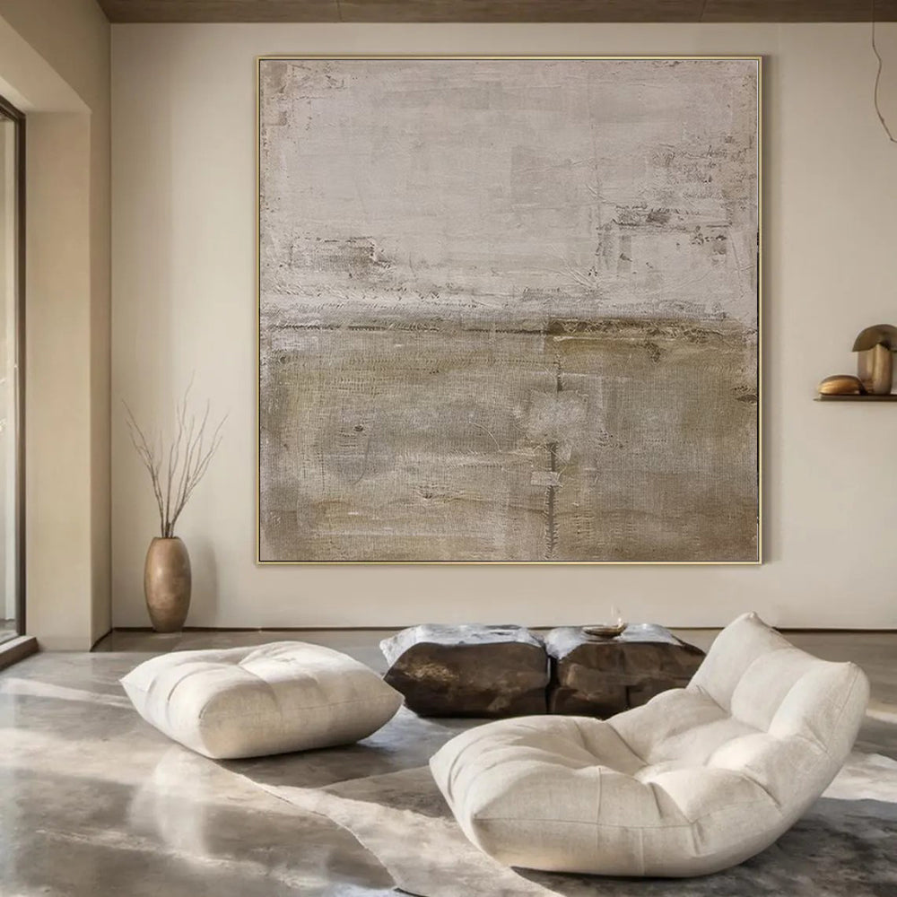 Giant Hand-Painted Contemporary Abstract Painting for Wine Tasting Room Interiors