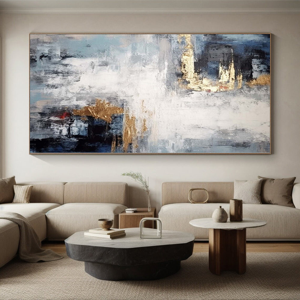 Giant Abstract Art for Vertical Farming Greenhouses - Commissioned Mixed Media on Canvas