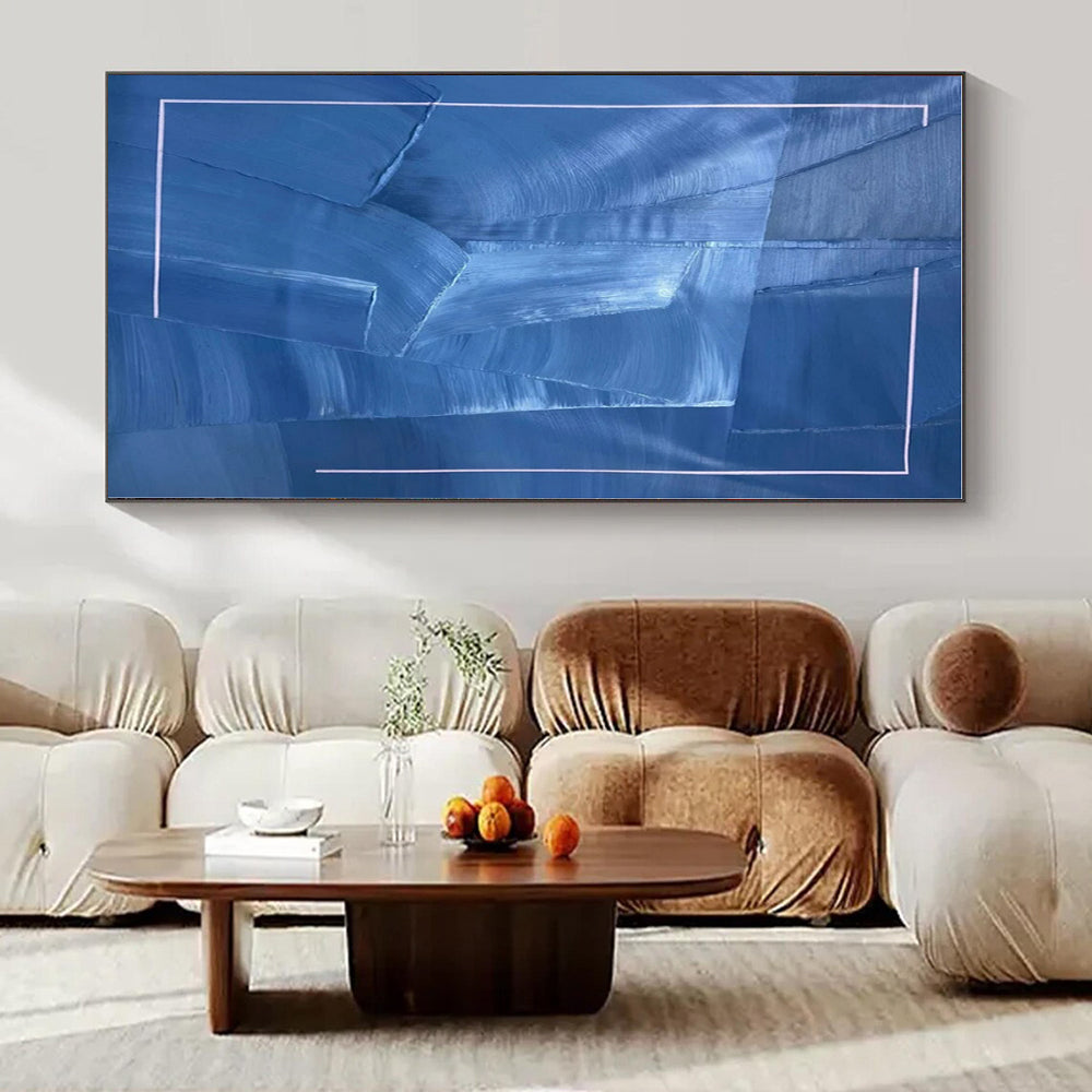 Hand-Painted Custom Abstract Wall Decor for Office Research Labs