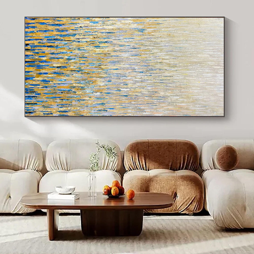 Giant Abstract Art for Linen Closet Interiors - Made to Order Mixed Media on Linen