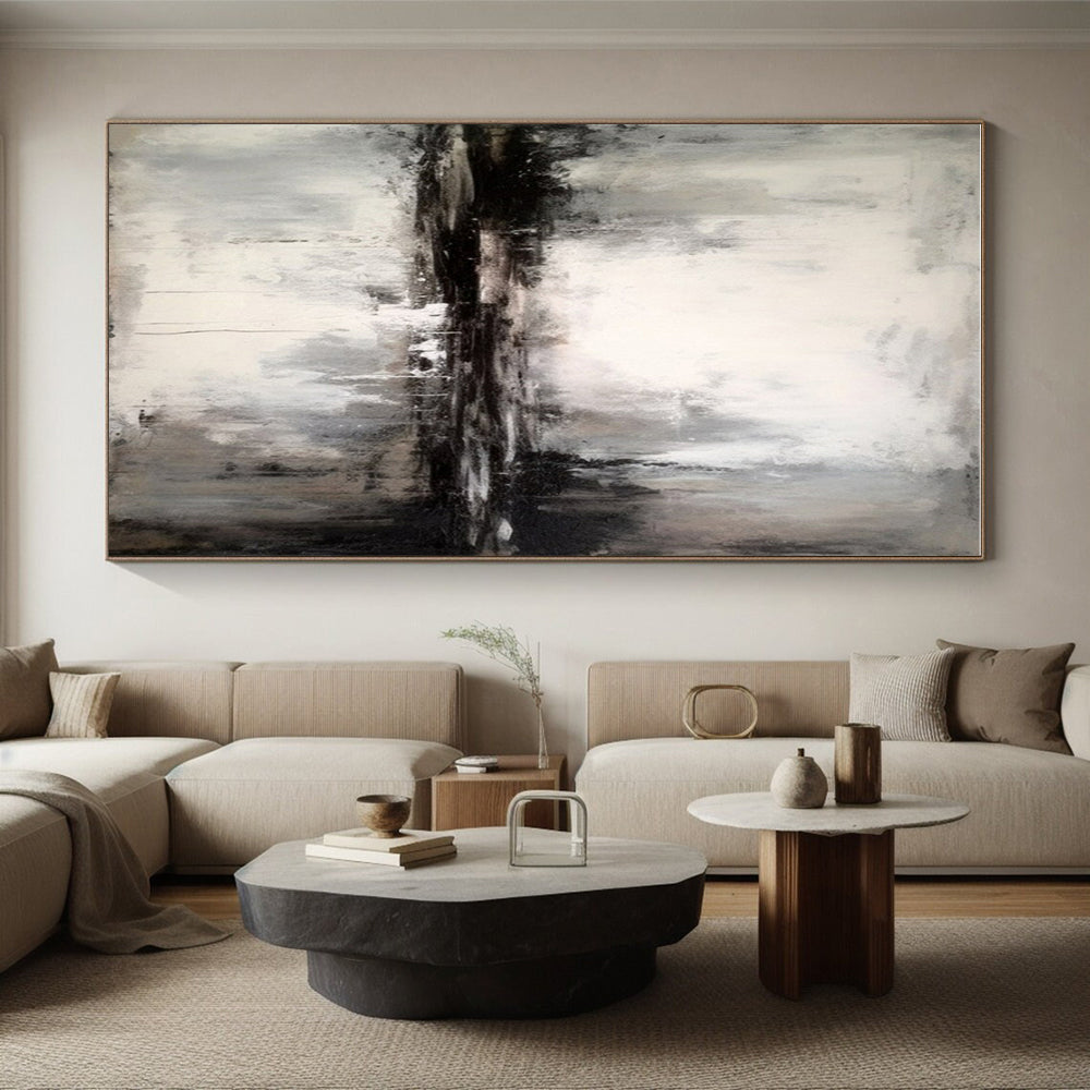 Extra-Huge Hand-Brushed Abstract Painting for Home Music Studio Practice Wall LargeART0623