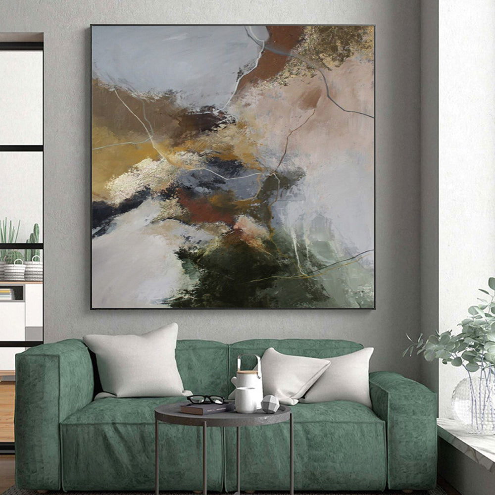 Large Custom Abstract Art for Bathroom Vanity Walls
