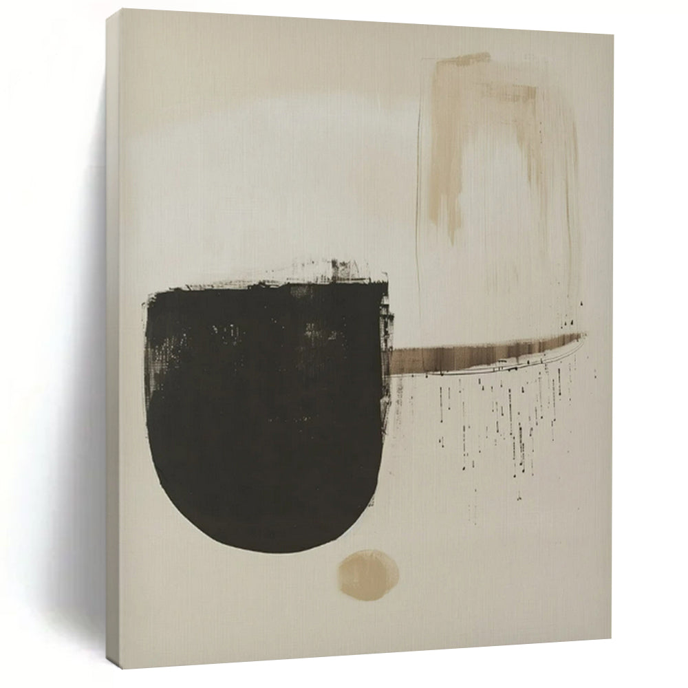 Huge Hand-Painted Contemporary Abstract Canvas for High-End Residential Foyer Entrances