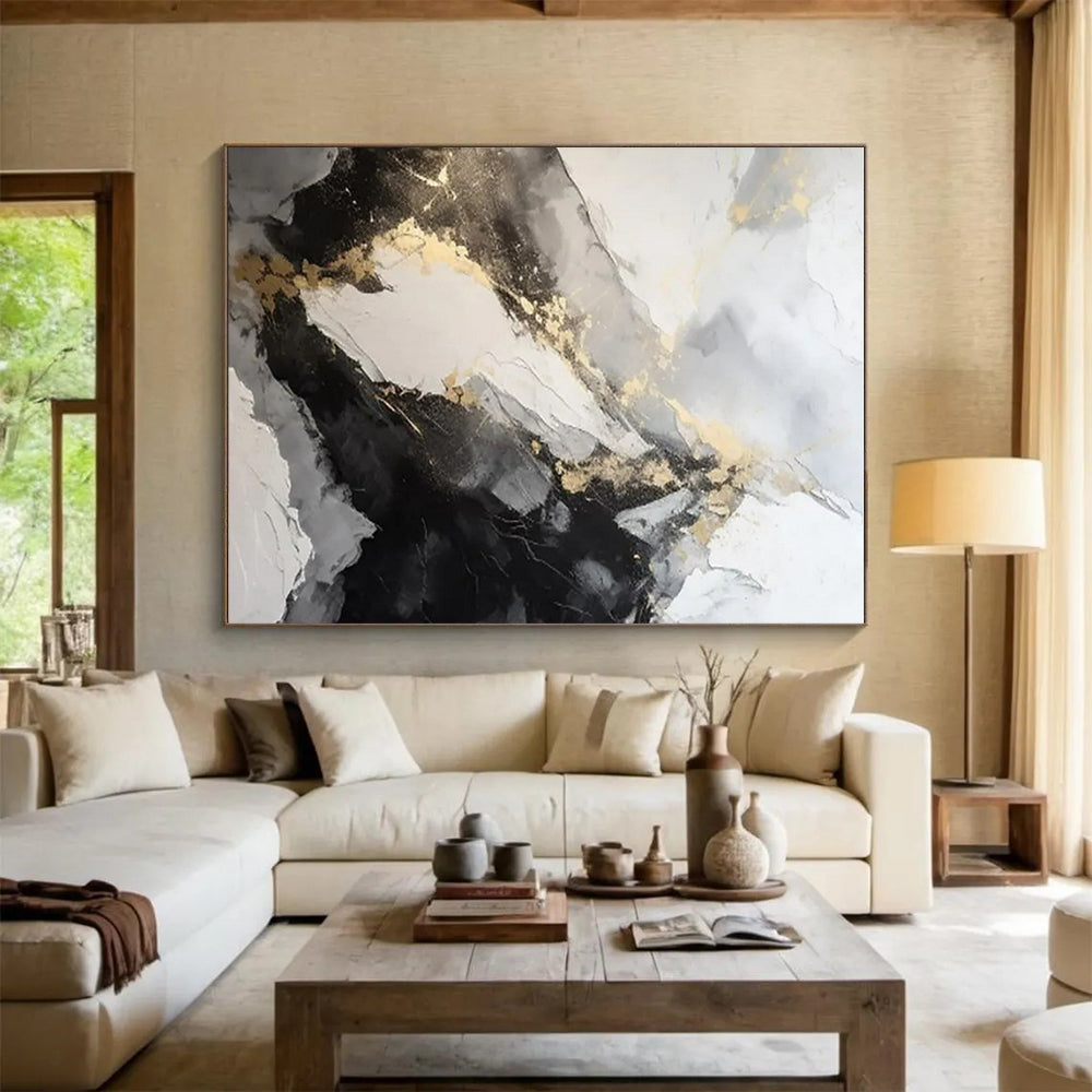 Super-Sized Modern Abstract Painting for Event Live Painting Demonstration Backdrops