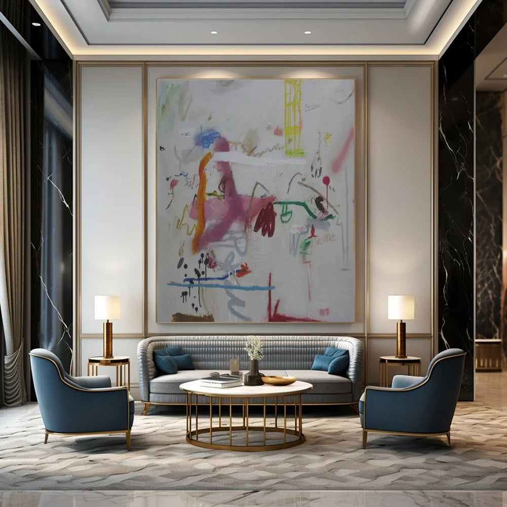 Hand-Painted Custom Abstract Art for Living Room & Dining Room