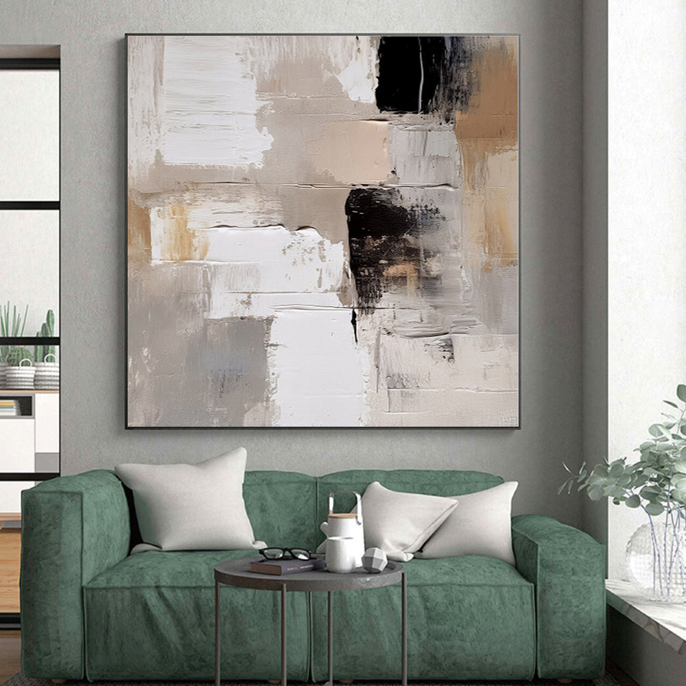 Mammoth Custom Abstract Art for Guest Room Fireplace Feature Wall