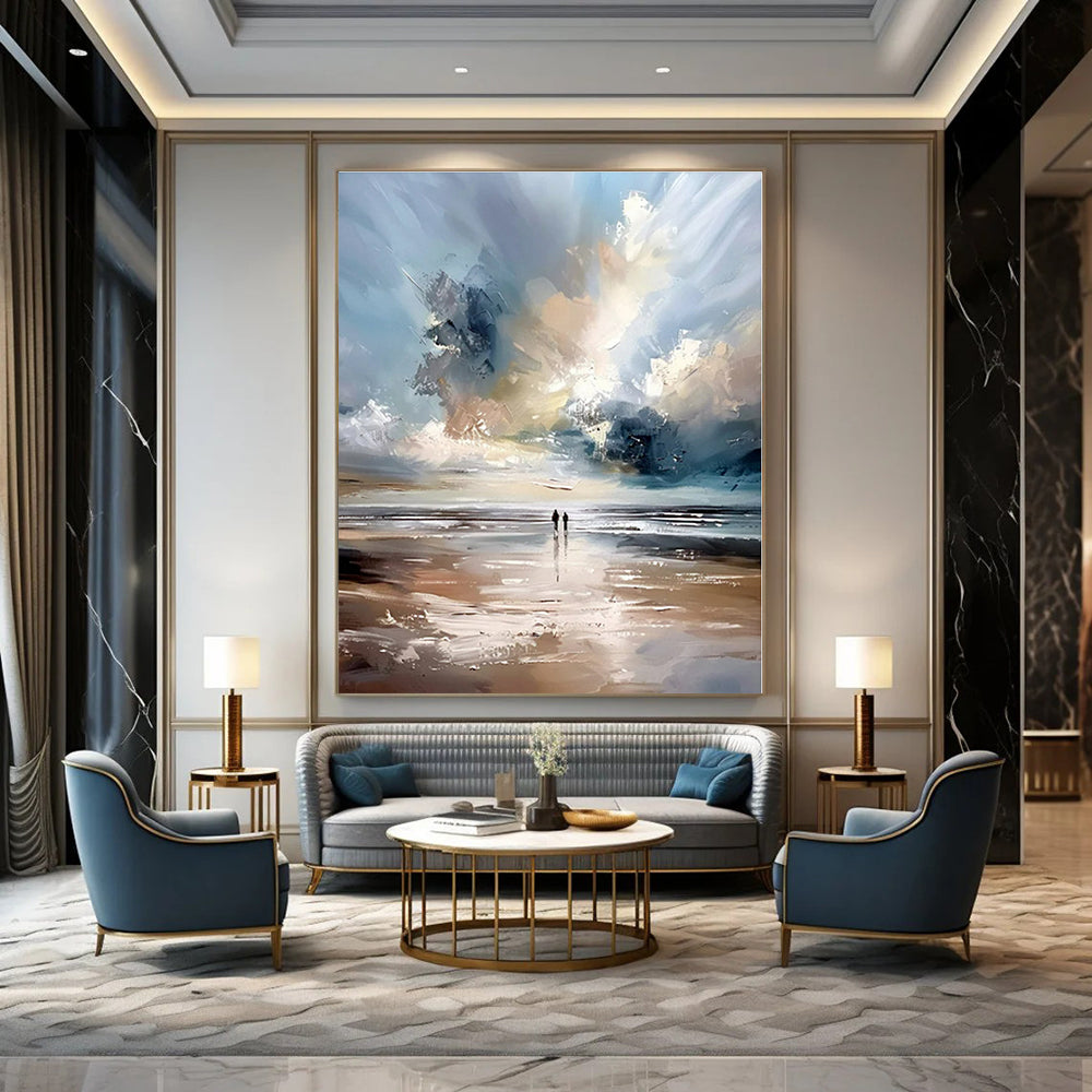 Hand-Painted Personalized Abstract Art for Dining Room and Entryway