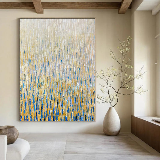 Giant Abstract Art for Linen Closet Interiors - Made to Order Mixed Media on Linen