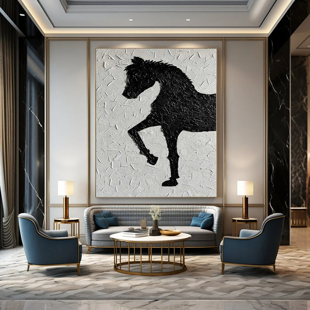 Colossal Hand-Painted Contemporary Abstract Canvas for Family Home Great Halls