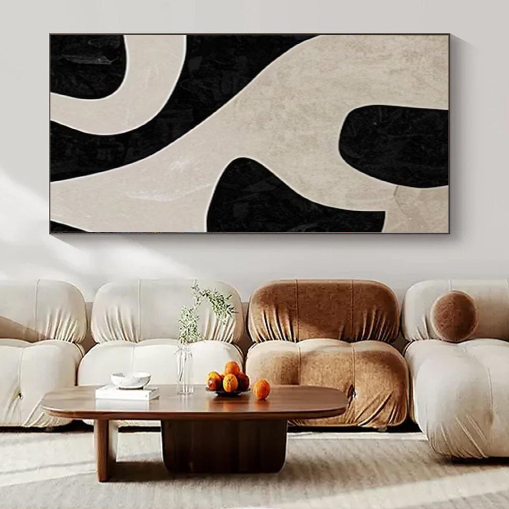 Large Hand-Painted Contemporary Abstract Wall Art for Family Home Mudrooms