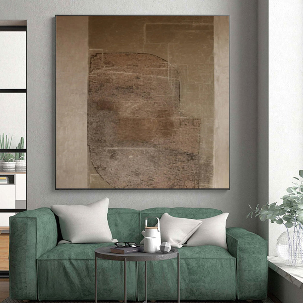 Vast Custom-Made Hand-Painted Abstract Art for Sunroom Serenity Wall